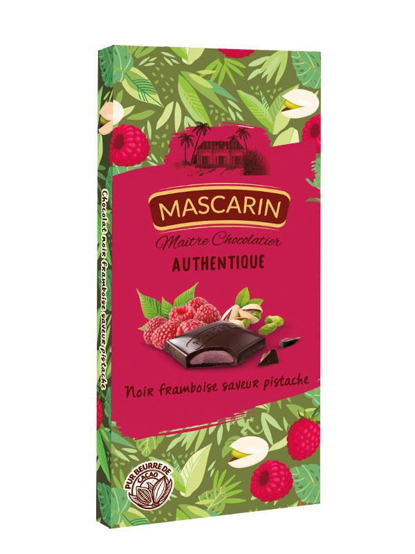 Chocolat noir framboise pistache