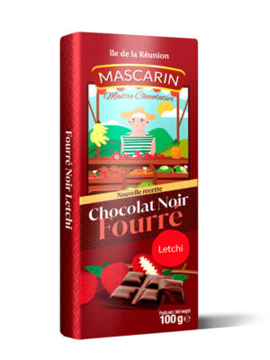 Chocolat noir fourré letchi