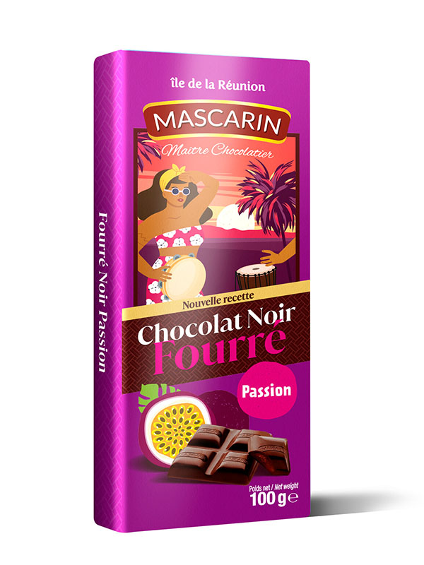 Chocolat noir fourré passion