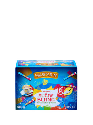 Visuel de la boite de sticks de sucre blanc Mascarin