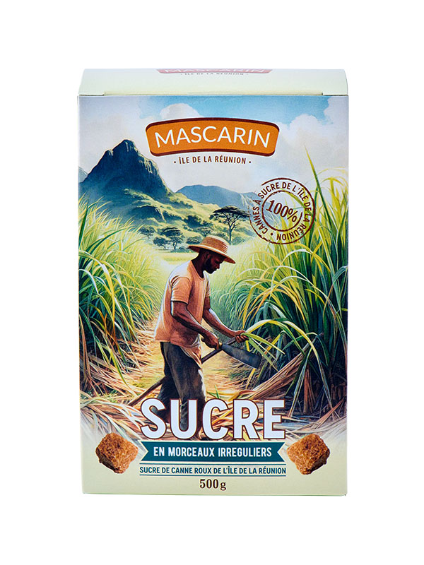 Sucre roux morceaux irréguliers Mascarin